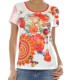 camiseta encaje verano floral etnica 101 idées 436Y ropa fashion de mujer