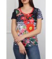 camiseta top verano floral etnica 101 idées 'Srinagar'