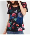 camiseta top verano floral etnica talla grande 101 idées 'Quimper'